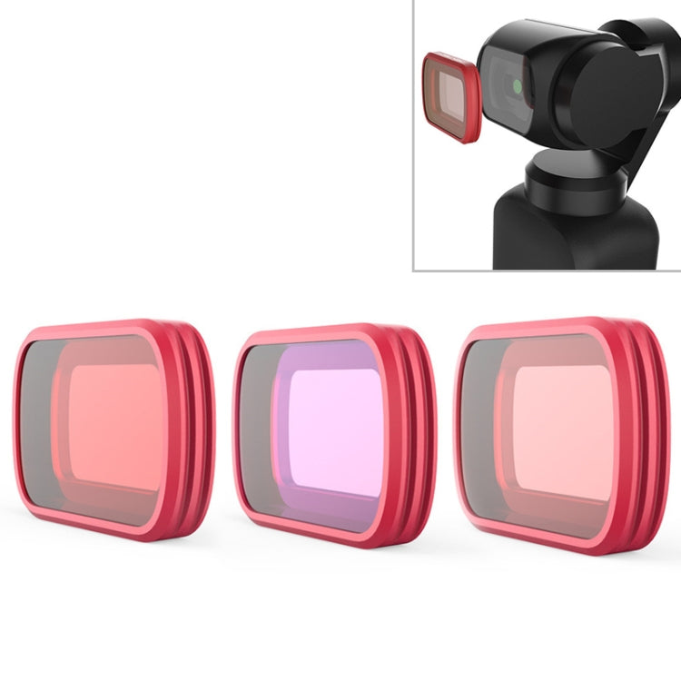 Filtro de lente de buceo Traje de profesional PGYTECH P-18C-017 de 3 piezas para DJI Osmo Pocket