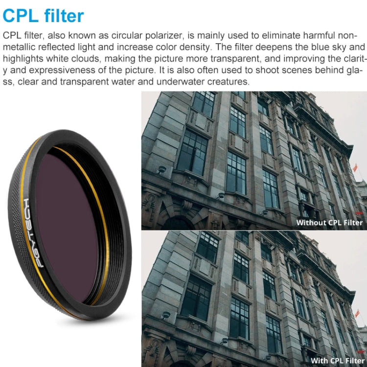 Filtro de lente de borde dorado PGYTECH X4S-MRC CPL — imagen 5
