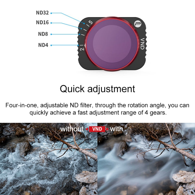 Filtro de lente de engranajes PGYTECH P-16A-040 VND-2-5 para accesorios de dron para DJI Mavic Air 2 — imagen 5