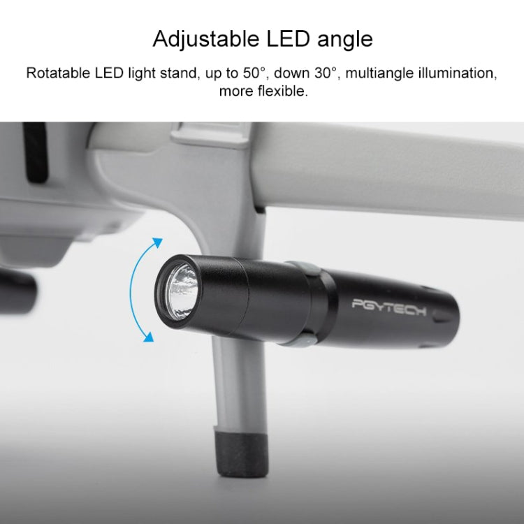 PGYTECH P-16A-038 Extensiones de tren de aterrizaje aumentadas portátiles Conjunto de faros LED para DJI Mavic Air 2 — image…