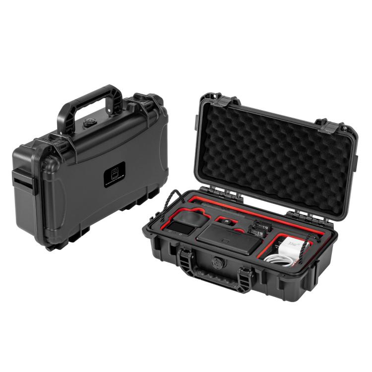 Estuche de almacenamiento tipo estuche de doble capa impermeable EVA ABS para DJI Osmo 360 (negro)