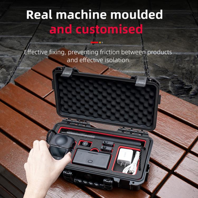 Estuche de almacenamiento tipo estuche de doble capa impermeable EVA ABS para DJI Osmo 360 (negro) — imagen 11