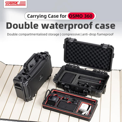 Estuche de almacenamiento tipo estuche de doble capa impermeable EVA ABS para DJI Osmo 360 (negro) — imagen 6