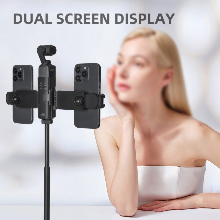 Soporte de abrazadera Sunnylife ZJ756 para teléfono dual expandido para DJI Osmo Pocket 3 (negro) — imagen 4