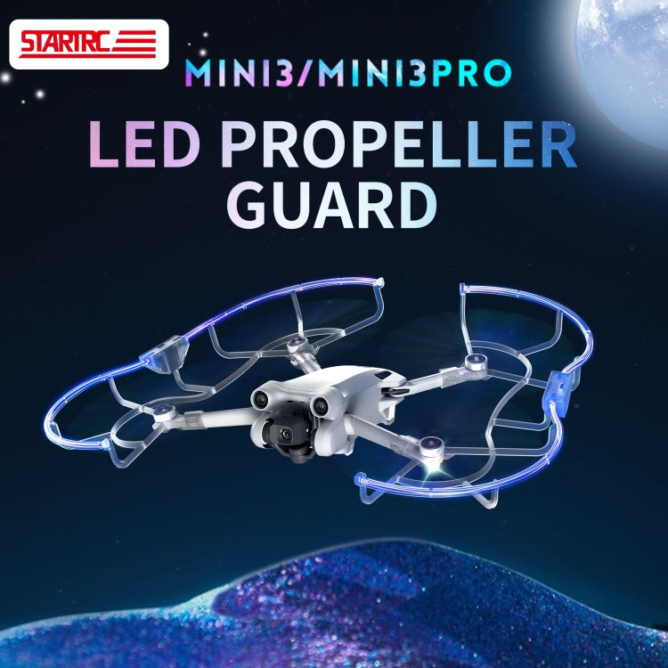 Hélice STARTRC Dron LED Protector Anillo anticolisión para DJI Mini 3 Pro (Transparente) — imagen 3