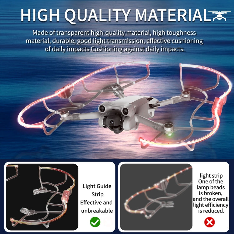 Hélice STARTRC Dron LED Protector Anillo anticolisión para DJI Mini 3 Pro (Transparente) — imagen 5