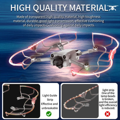 Hélice STARTRC Dron LED Protector Anillo anticolisión para DJI Mini 3 Pro (Transparente) — imagen 5