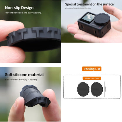 Tapa de lente de cámara 4 Sunnylife 2 piezas resistente a los arañazos para DJI Osmo Action 3 (negro) — imagen 6