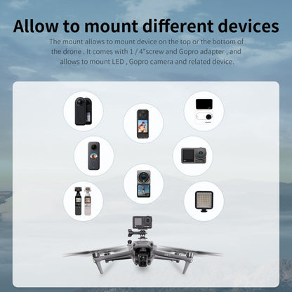 Soporte de expansión de altavoz STARTRC con luz de navegación nocturna para DJI Air 3 (gris) — imagen 6
