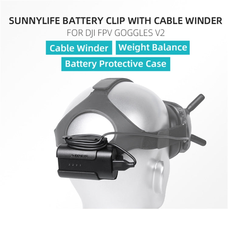 Batería Sunnylife Clip Soporte de Cable Administración de cable Funda protectora (Negro) — imagen 3