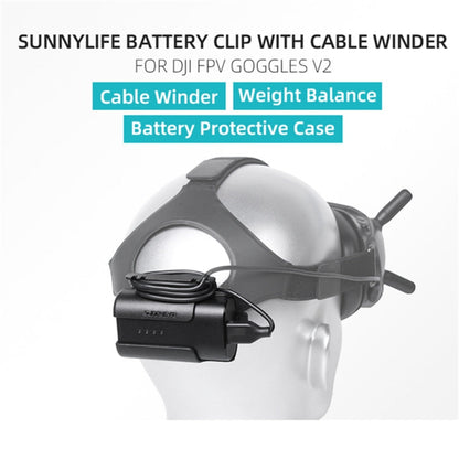 Batería Sunnylife Clip Soporte de Cable Administración de cable Funda protectora (Negro) — imagen 3