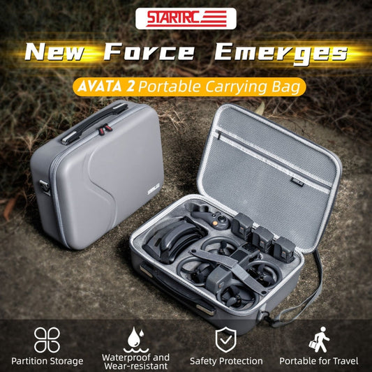 Bolso STARTRC WP2 Dron Mensajero Bolsa de almacenamiento para DJI Avata 2 (gris claro) — imagen 2