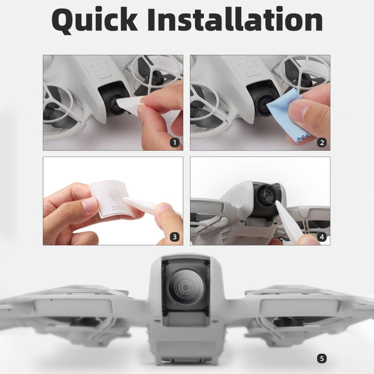 Películas de vidrio 2 templado para lentes de drones para DJI Neo (transparentes) — imagen 7