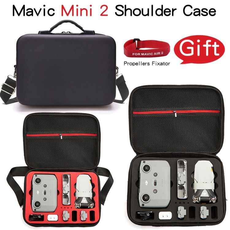 Bolsa de almacenamiento de hombro LS4456 Portátil Dron PU para DJI Mavic Mini / Mini 2 (Negro + Forro rojo) para DJI DJI Mav…