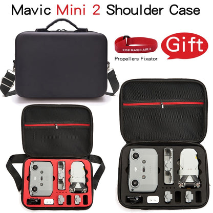 Bolsa de almacenamiento de hombro LS4456 Portátil Dron PU para DJI Mavic Mini / Mini 2 (Negro + Forro rojo) para DJI DJI Mav…