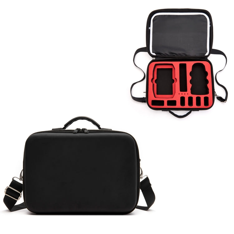 Estuche multifunción con bolsa de almacenamiento de hombro PU con deflector para DJI Mavic Mini / Mini 2 (revestimiento rojo…