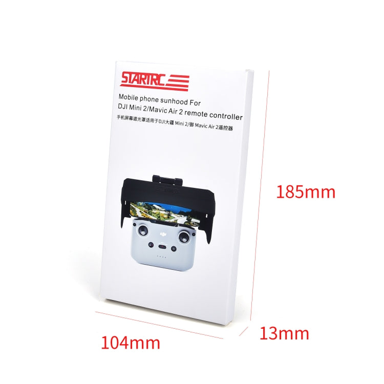 Placa StarTRC 1108859 Control remoto plegable dedicado antirreflectante de sombrilla magnética para DJI Mini 2 (Negro) — ima…