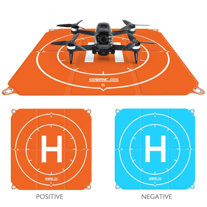 StarTRC 1109143 50cm Portátil Dron Universal Plegable Cuadrado Plaza delantal Pad para DJI Mini 2 (naranja + azul)