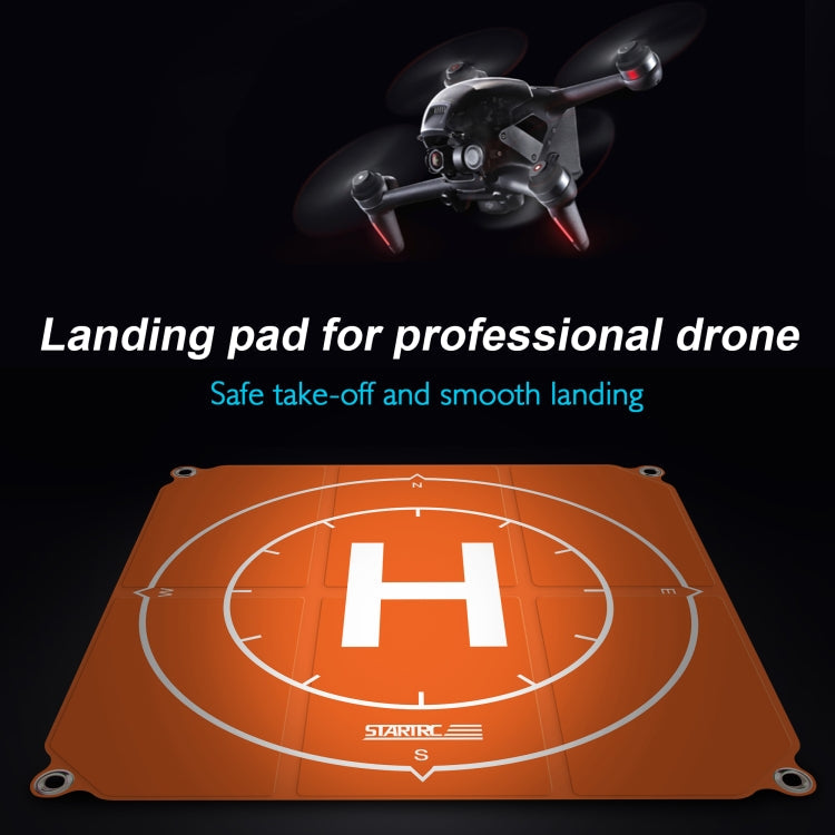 StarTRC 1109143 50cm Portátil Dron Universal Plegable Cuadrado Plaza delantal Pad para DJI Mini 2 (naranja + azul) — imagen 5