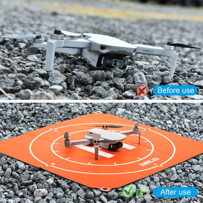 StarTRC 1109143 50cm Portátil Dron Universal Plegable Cuadrado Plaza delantal Pad para DJI Mini 2 (naranja + azul) — imagen 6
