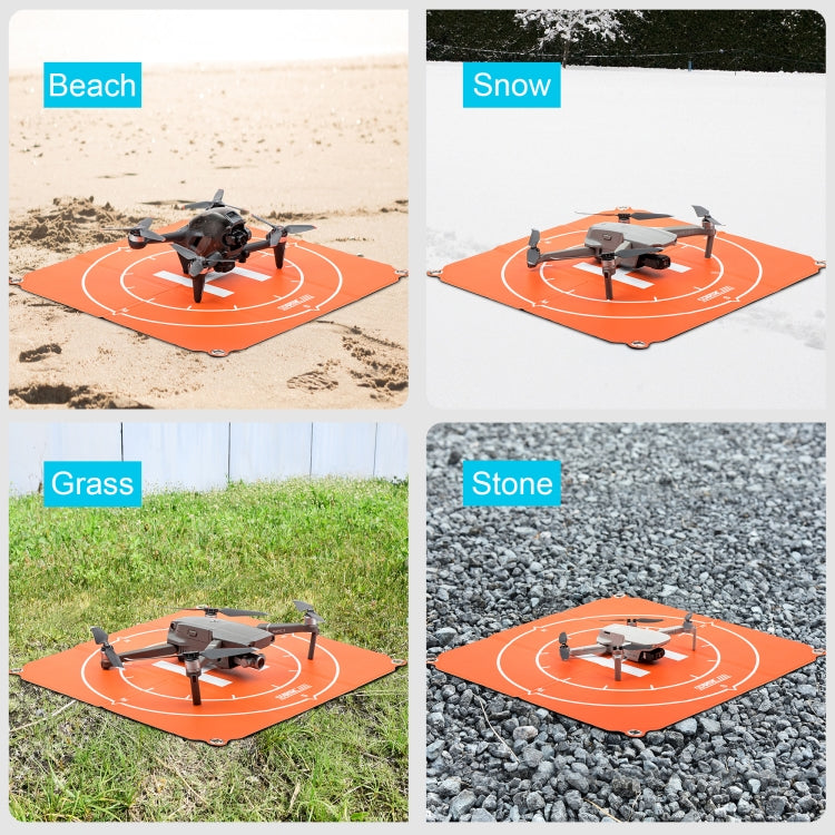 StarTRC 1109143 50cm Portátil Dron Universal Plegable Cuadrado Plaza delantal Pad para DJI Mini 2 (naranja + azul) — imagen 7