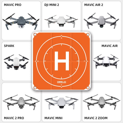 StarTRC 1109143 50cm Portátil Dron Universal Plegable Cuadrado Plaza delantal Pad para DJI Mini 2 (naranja + azul) — imagen 8