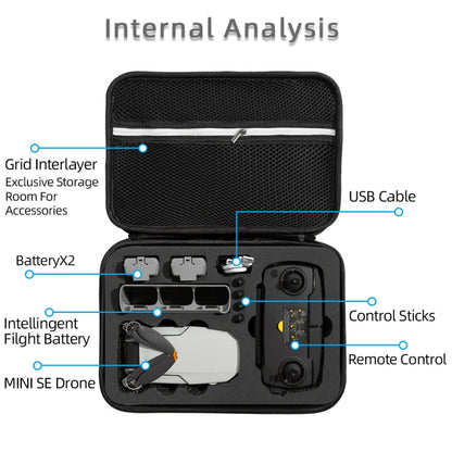 Bolsa de almacenamiento de la A prueba de golpes de nylon que lleva la caja fuerte, Tamaño: 21.5 x 29.5 x 10cm para DJI Mini…