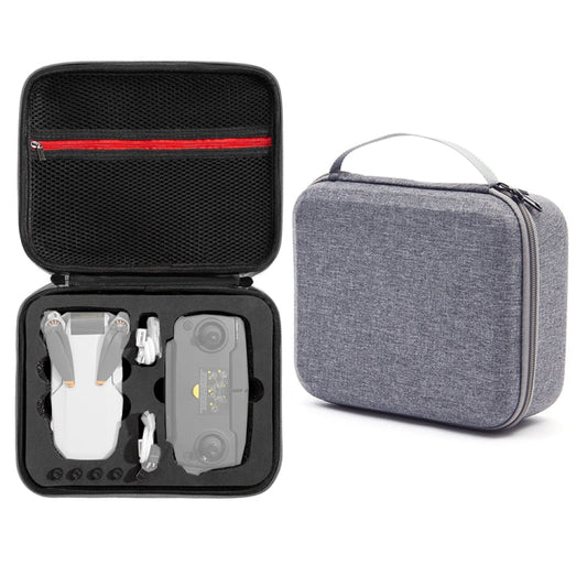 Bolsa de almacenamiento de estuche a prueba de golpes, tamaño: 24 x 19 x 9cm para DJI Mini SE (gris + forro negro)
