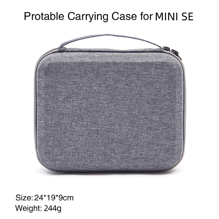 Bolsa de almacenamiento de estuche a prueba de golpes, tamaño: 24 x 19 x 9cm para DJI Mini SE (gris + forro negro) — imagen 2