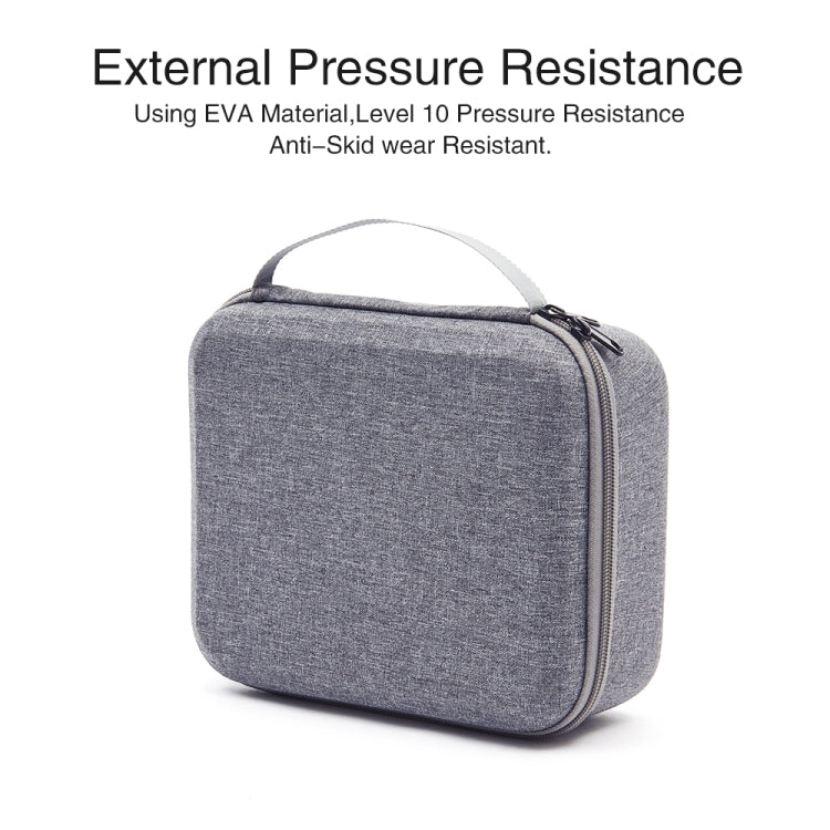Bolsa de almacenamiento de estuche a prueba de golpes, tamaño: 24 x 19 x 9cm para DJI Mini SE (gris + forro rojo) — imagen 4