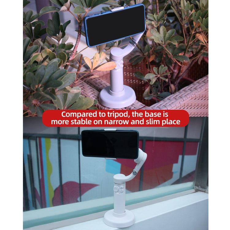 Base Sunnylife DZ75 celular Gimbal Desktop Stay (Blanco) — imagen 4
