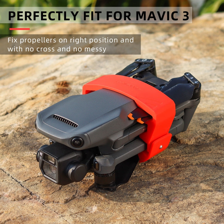 Soporte de almacenamiento Sunnylife M3-SJ359 Silicone Paddle Propulsor de haz para DJI Mavic 3 (Negro) — imagen 4