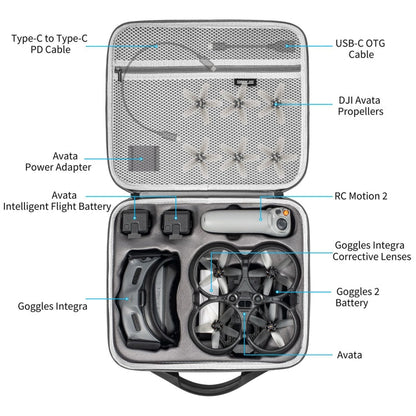 Bolso STARTRC portátil hombro PU bolsa de almacenamiento para DJI Avata (gris oscuro) — imagen 6