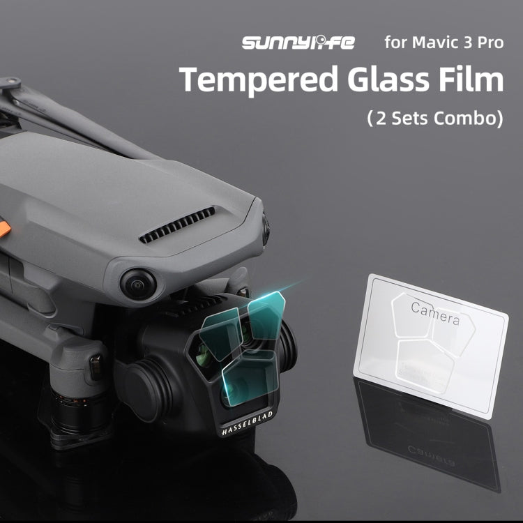 Juegos Sunnylife M3P-BHM578 2 HD Película de vidrio templado a prueba de explosiones para DJI Mavic 3 Pro — imagen 3
