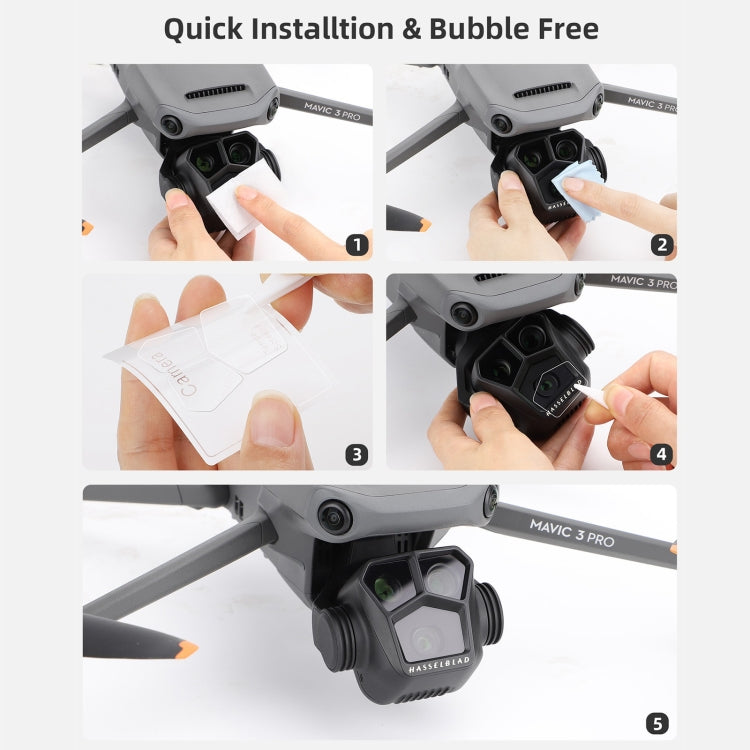 Juegos Sunnylife M3P-BHM578 2 HD Película de vidrio templado a prueba de explosiones para DJI Mavic 3 Pro — imagen 8