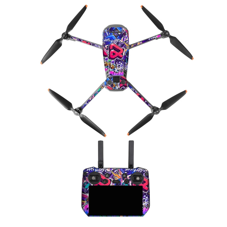 Juego de pegatinas RC Pro Sunnylife Dron Body Control remoto decorativas para DJI Mavic 3 Pro (púrpura frío)