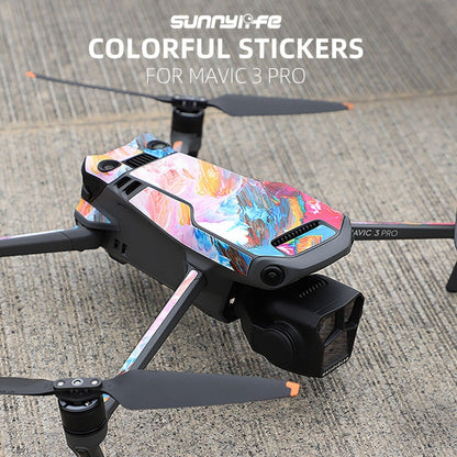 Juego de pegatinas RC Pro Sunnylife Dron Body Control remoto decorativas para DJI Mavic 3 Pro (púrpura frío) — imagen 3
