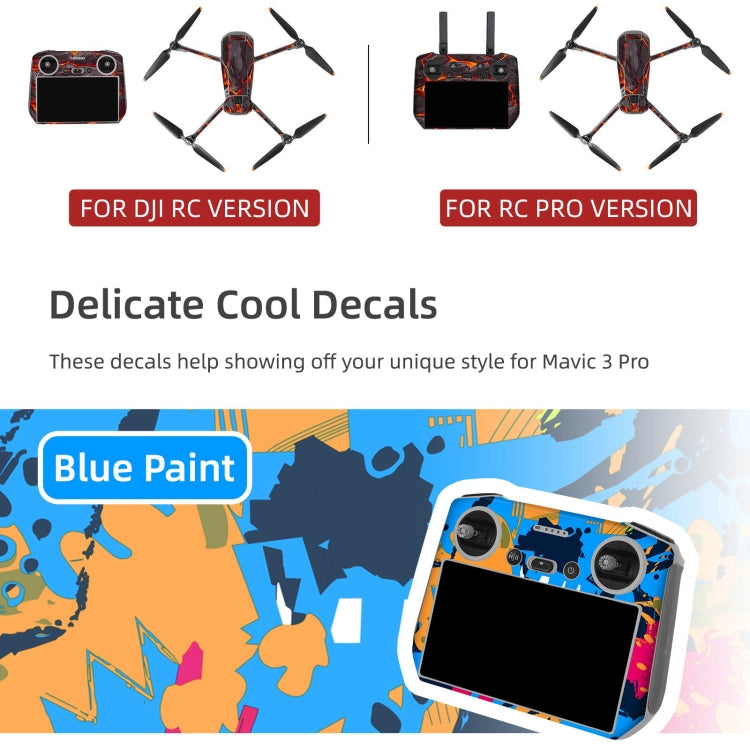 Juego de pegatinas RC Pro Sunnylife Dron Body Control remoto decorativas para DJI Mavic 3 Pro (púrpura frío) — imagen 4