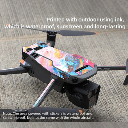 Juego de pegatinas RC Pro Sunnylife Dron Body Control remoto decorativas para DJI Mavic 3 Pro (púrpura frío) — imagen 8