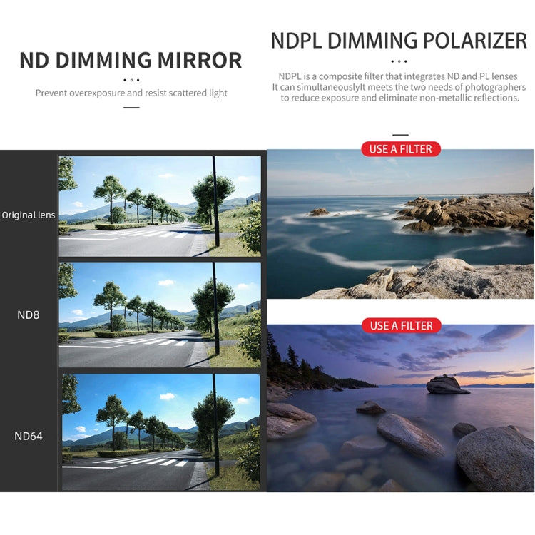 Filtro de lente de densidad JSR GB neutra, lente: ND1000 para DJI Mavic 3 Pro — imagen 5