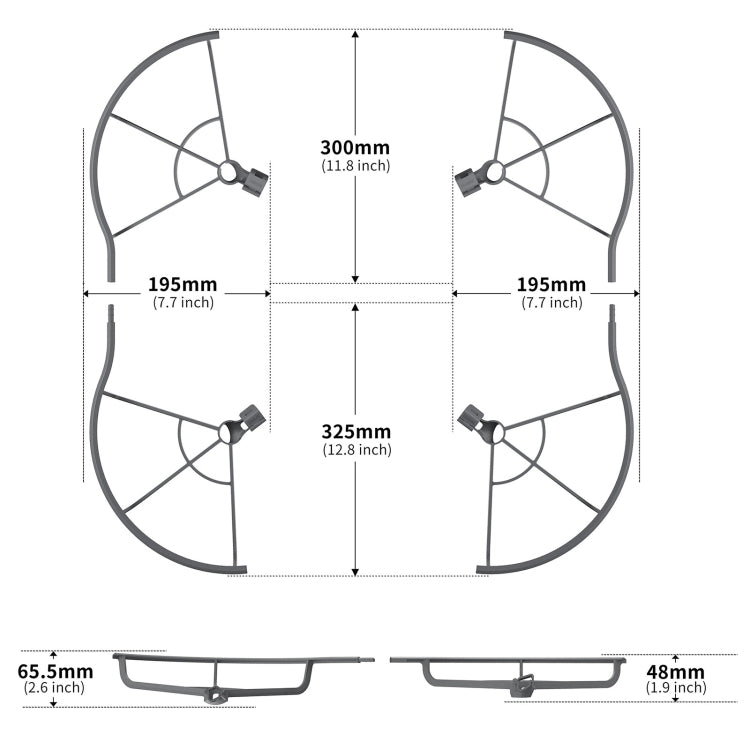 Hélice STARTRC Dron Protector Anillo anticolisión para DJI Mavic 3 Pro (Gris) — imagen 3