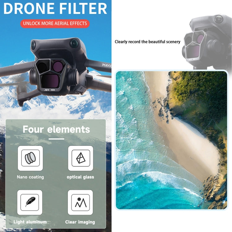 Filtro de lente de densidad JSR GB neutra degradada, Lente:GND16 para DJI Mavic 3 Pro — imagen 3