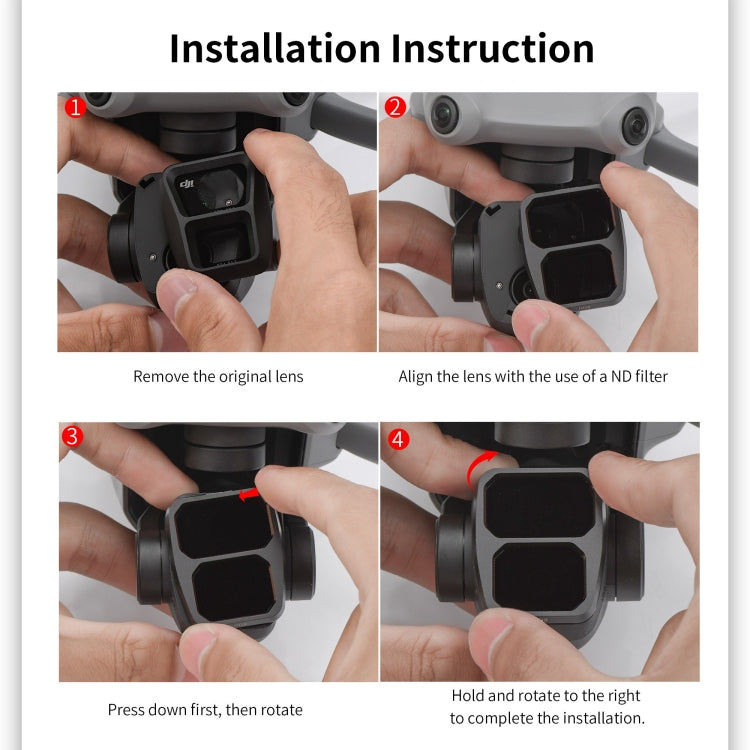 Filtro de lente Para STARTRC Dron, lente: 4 en 1 ND8/16/32/64 para DJI Air 3 — imagen 7