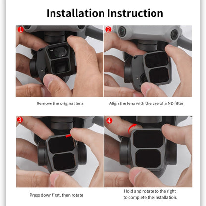 Filtro de lente Para STARTRC Dron, lente: 4 en 1 ND8/16/32/64 para DJI Air 3 — imagen 7
