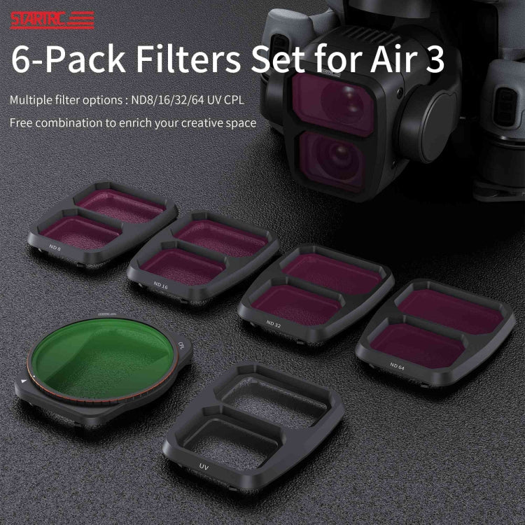 Filtro de lente Para STARTRC Dron, lente: 6 en 1 ND8/16/32/64 UV CPL para DJI Air 3 — imagen 3