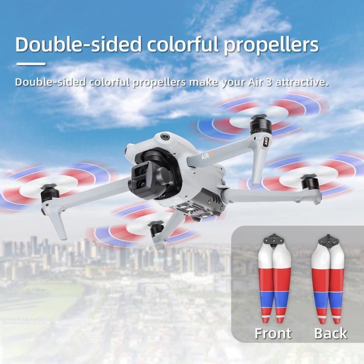 Hélices de liberación Sunnylife 8747F rápida de bajo ruido, estilo: 2 pares de punta plateada para DJI Air 3 — imagen 3
