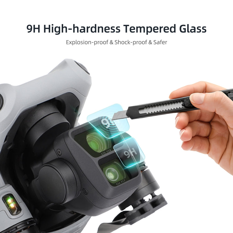 Lente Sunnylife Protector Combo de vidrio templado Películas protectoras, cantidad: 2 juegos para DJI Air 3 — imagen 5