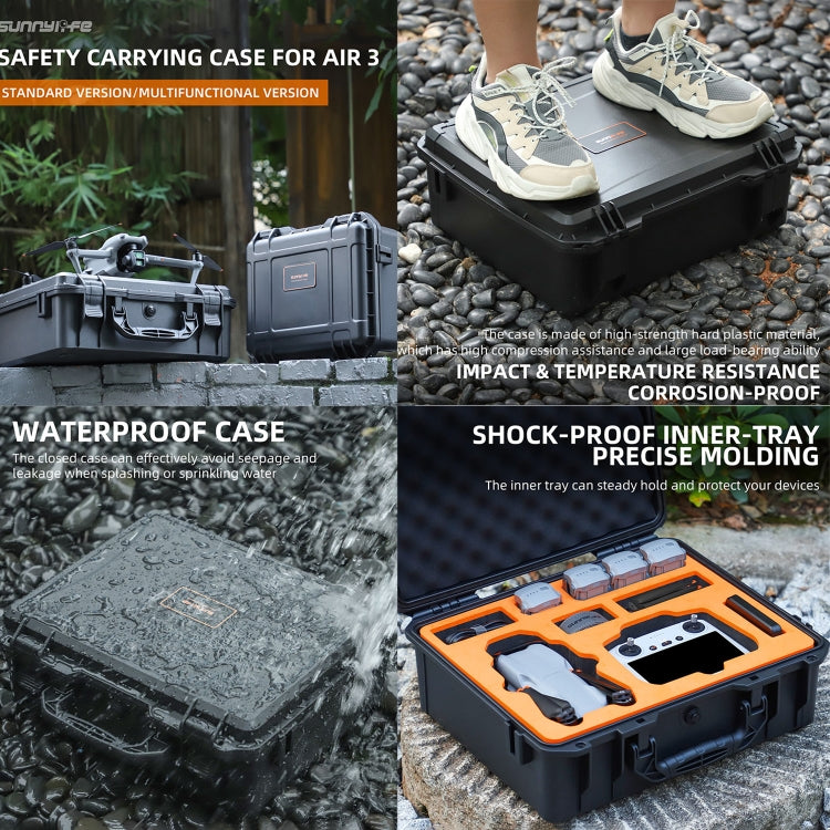 Estuche de transporte de seguridad, gran capacidad, resistente al agua, a prueba de golpes, estuche de viaje rígido, versión…