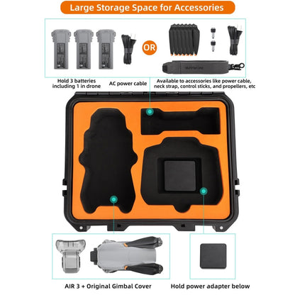 Estuche de transporte de seguridad, gran capacidad, resistente al agua, a prueba de golpes, estuche de viaje rígido, versión…