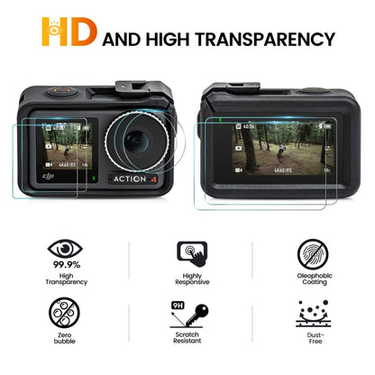 Lente STARTRC 3 en 1 Protector de Pantalla delantera y trasera Películas de vidrio templado para DJI Air 3 (2 juegos) — imag…